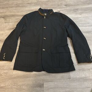 TURTLESON Jacket-Style Windbreaker Mens Black M Overcoat Rain Trench Golf